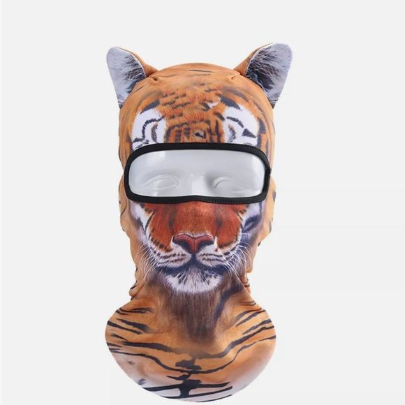 Breathable 3D Animal Printing Balaclava Cycling Hat Dog Cat Ears Full Face Mask - Picture 1 of 1